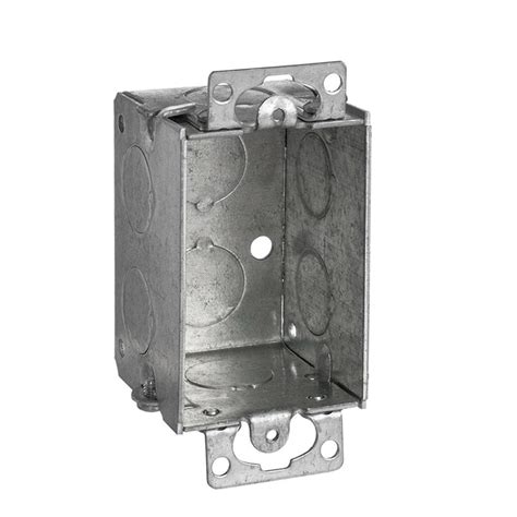 metal 1 gang electrical box|single gang box dimensions standard.